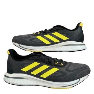 Adidas Supernova + Men’s Grey Six Beam Yellow 2022 Running Sneakers Size 10